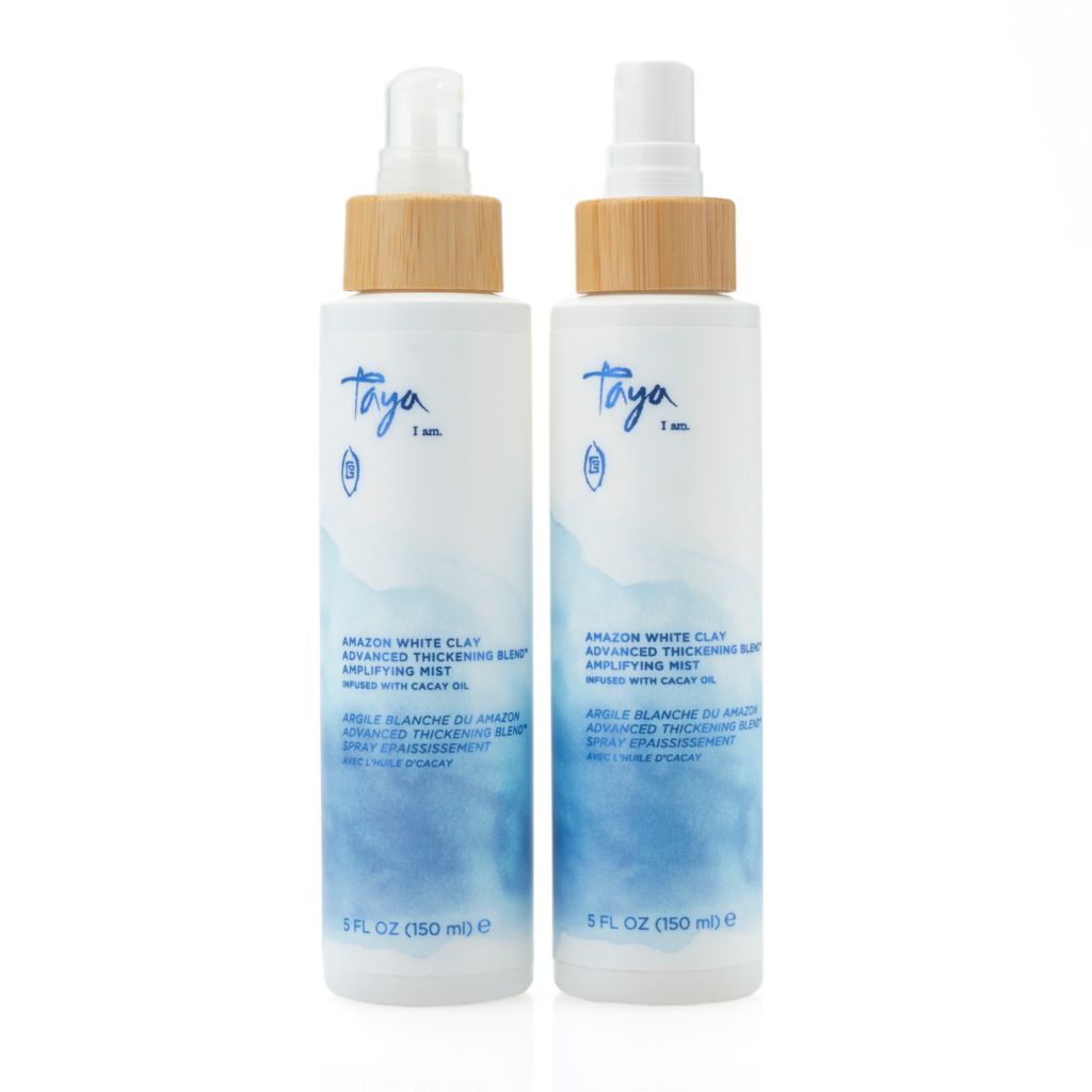 Taya Amazon White Clay Thickening Hair Mist Duo 5 Oz Each Shophq