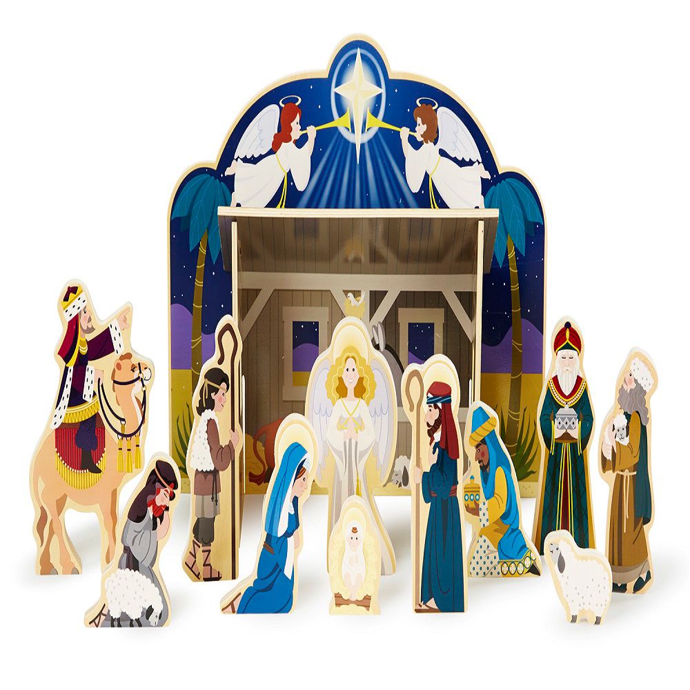 melissa and doug wooden nativity set