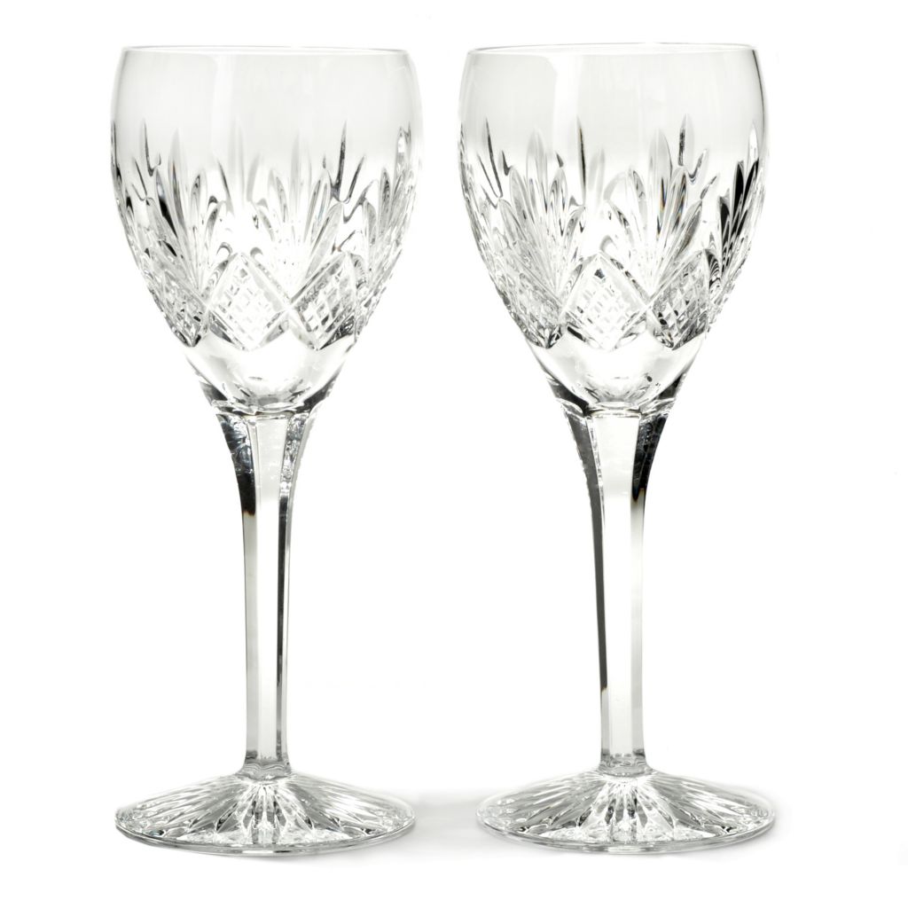 Waterford Crystal Kelley Design Set Of Two 11 Oz Wine Glasses Shophq