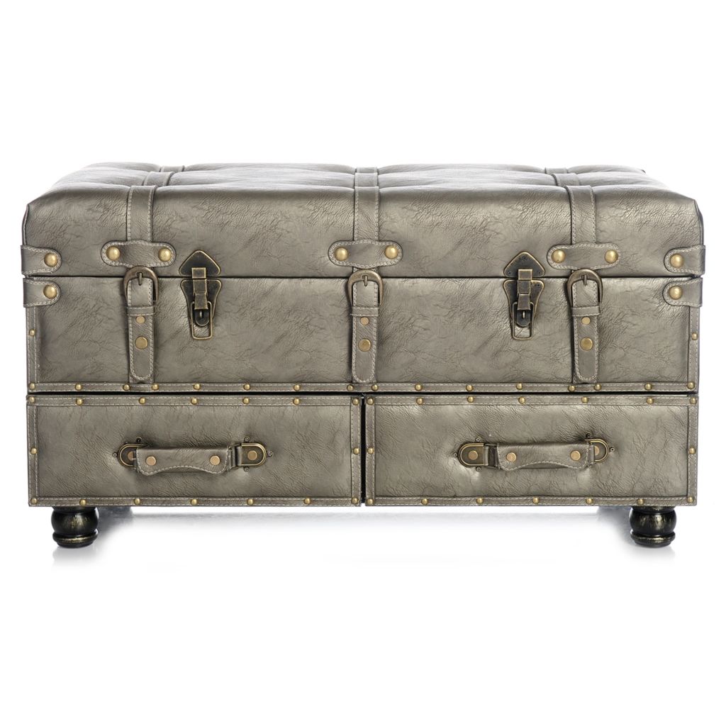 Style At Home With Margie 31 5 Kingston Faux Leather Storage