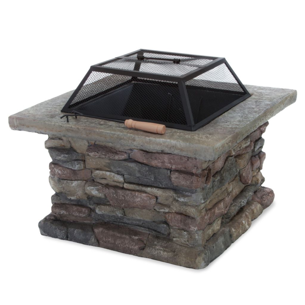 Christopher Knight Home Corporal Natural Stone Square Fire Pit