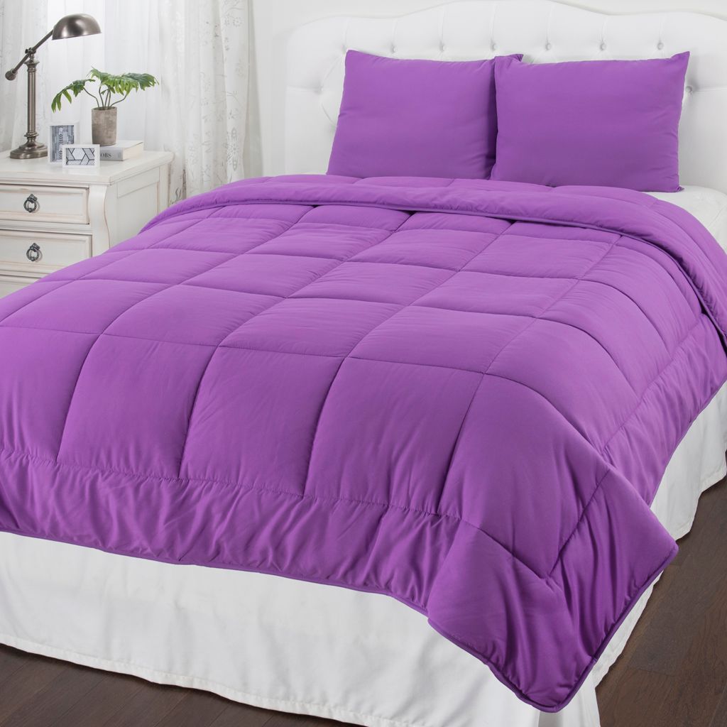 Cozelle Microfiber Down Alternative Comforter Pillow Pair Shophq