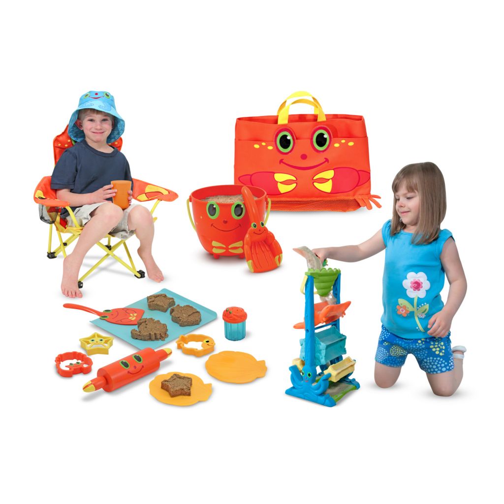 Melissa Doug Let S Play At The Beach Folding Chair Activities Set