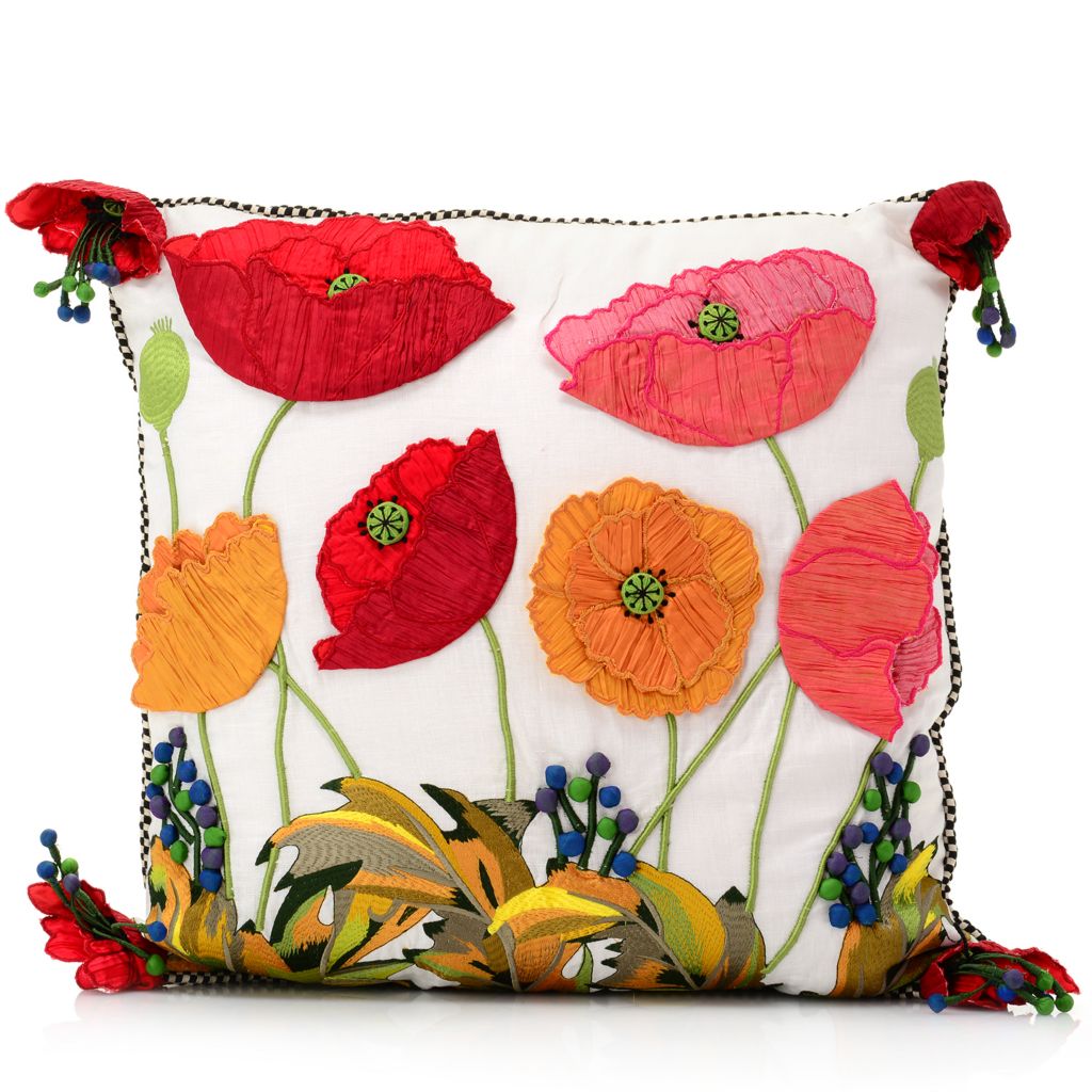 Mackenzie Childs Choice Of Lumbar Or Square Silk Detailed
