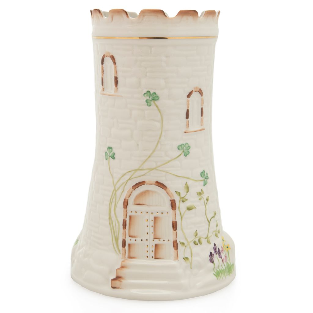 Belleek 10 Hand Crafted Porcelain Castle Vase Shophq