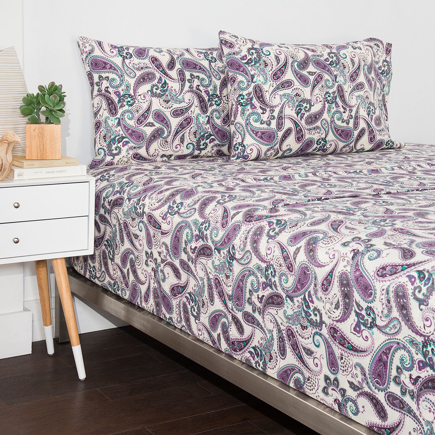 (ShopHQ) Cozelle Microluxe Paisley, Striped & Solid 12-Piece Sheet Set ...