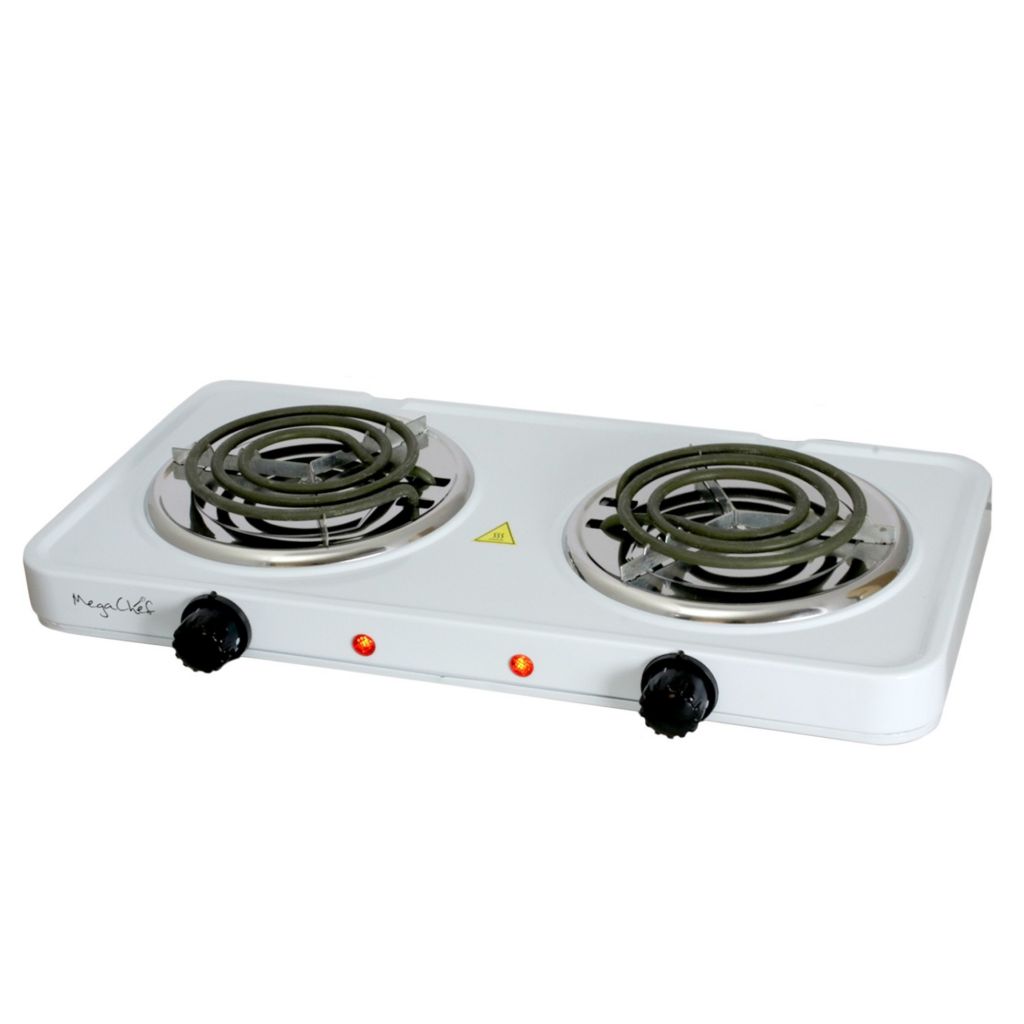 Megachef Dual Coil Burner Portable Electric Cooktop Shophq