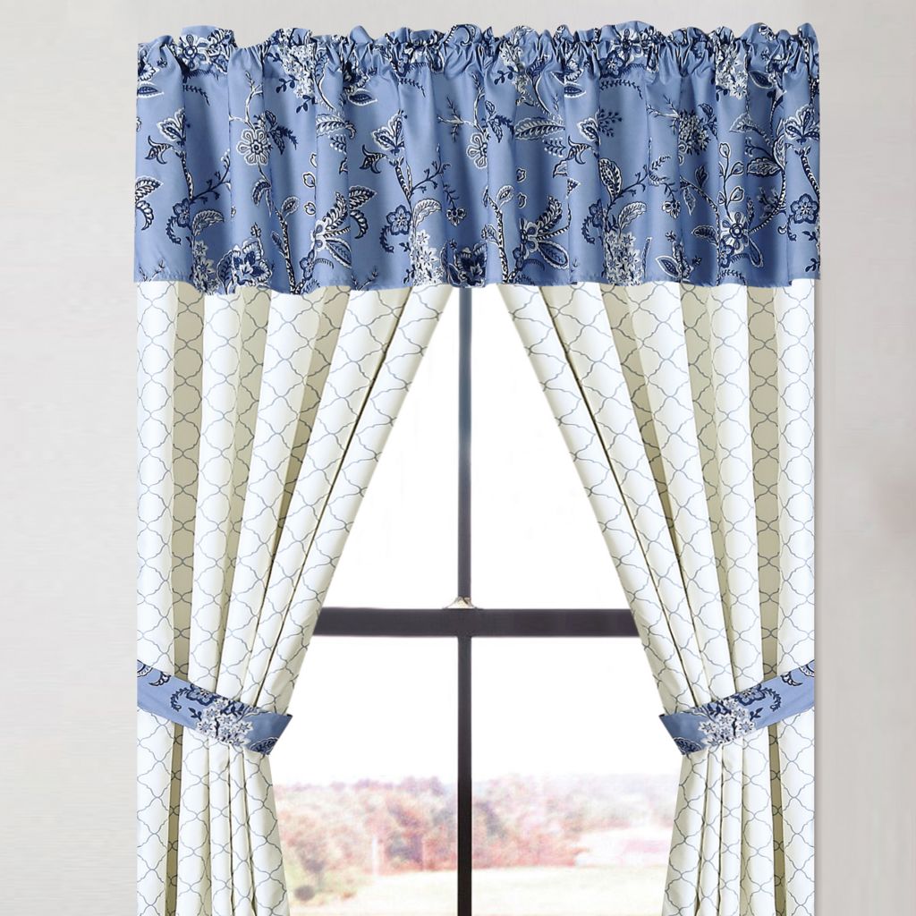 Home Accents - 480-034 Cozelle® 'Belle du Jour' 42 x 102 Window Panel, Valence & Tie Set - 480-034