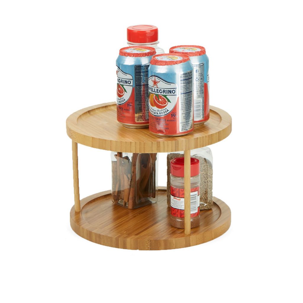 Mind Reader 10 2 Tier Wooden Spice Rack Countertop Organizer