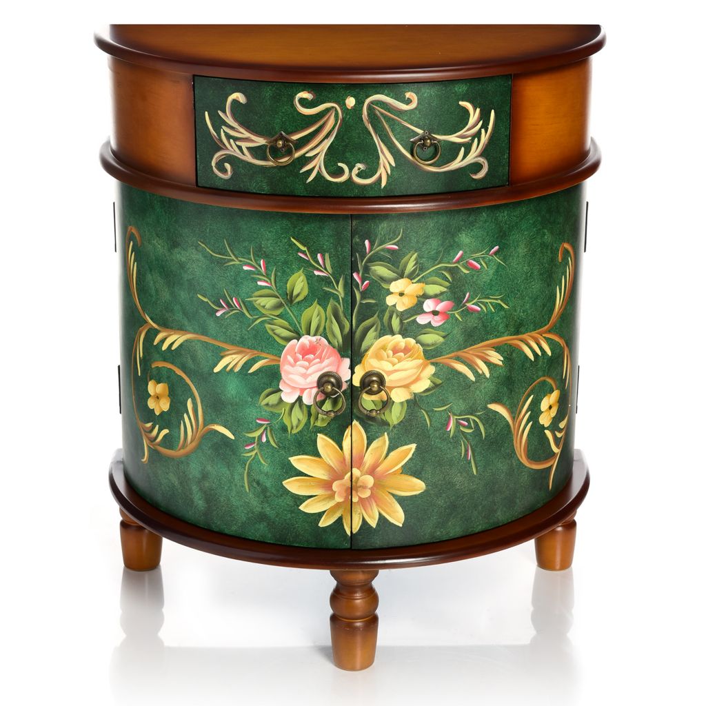 Style At Home With Margie Noble Floral 32 Hand Painted Storage