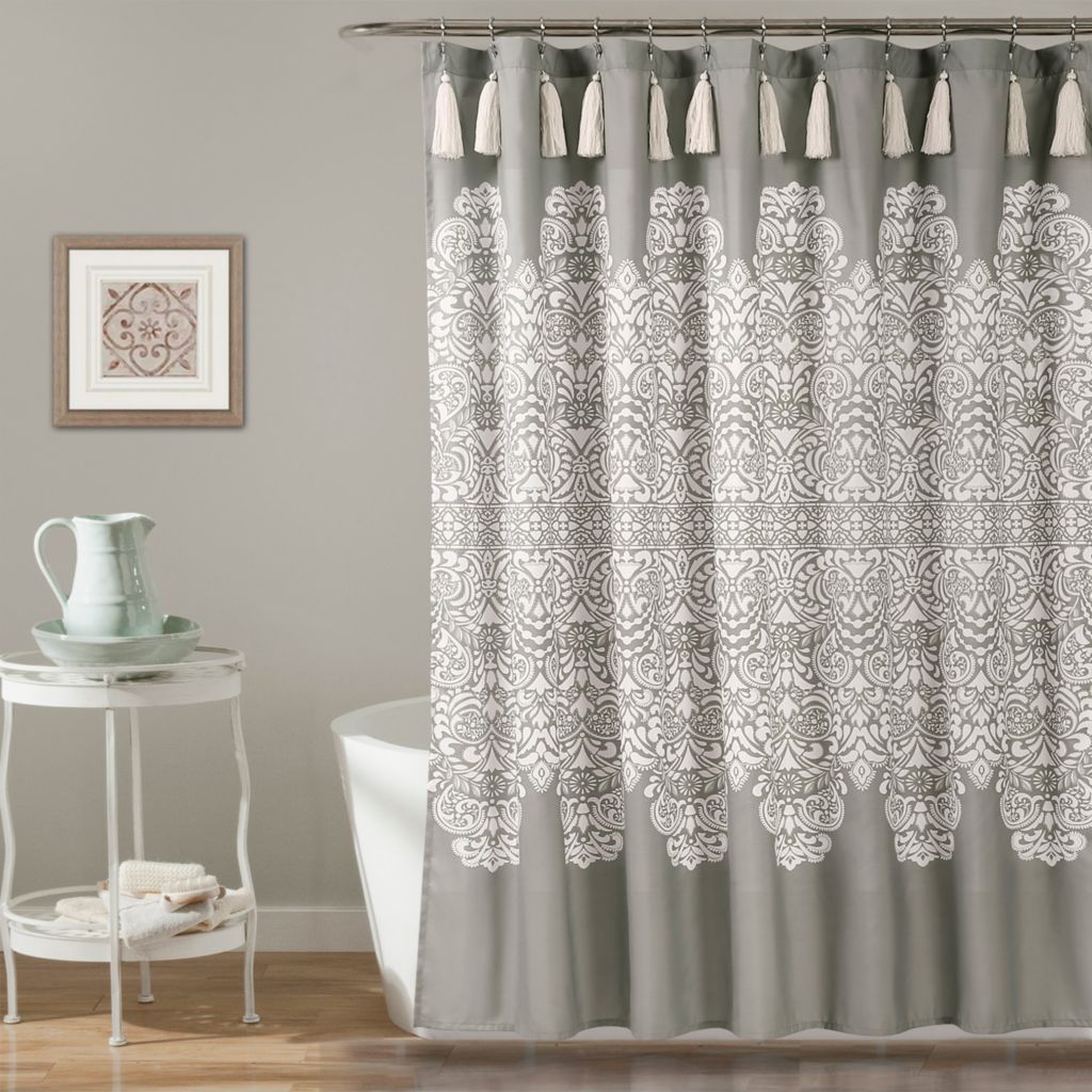 Lush Decor Boho 72 Medallion Pattern Shower Curtain Shophq