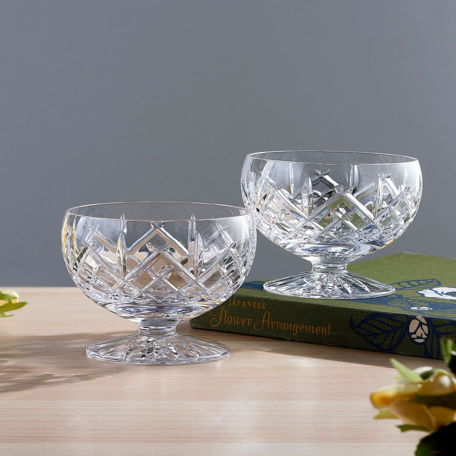 Waterford Crystal Princess Set of 2 (4") Footed Serving Bowls