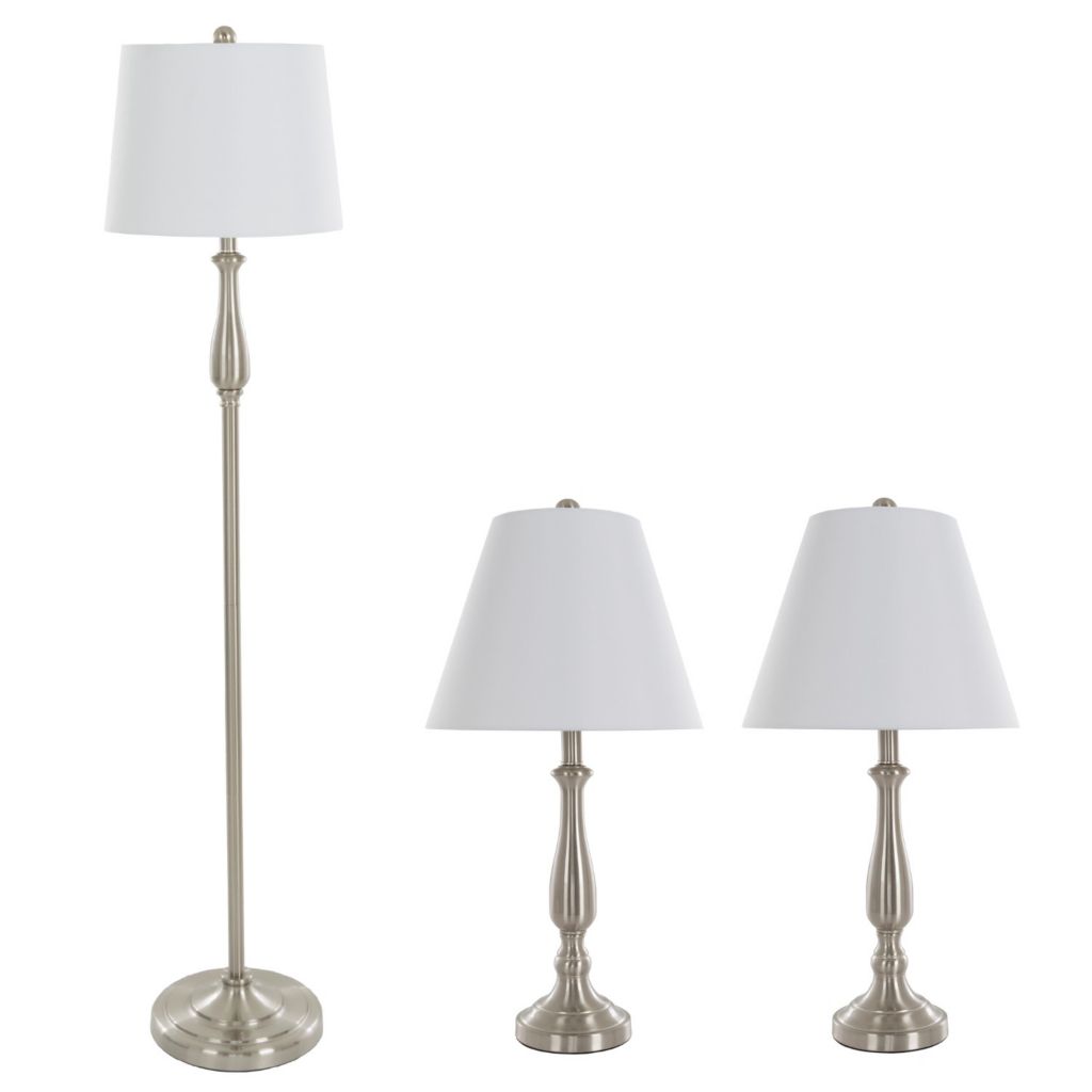 Lavish Home Crystal Ball Floor Lamp Matching Set Of 2 Table