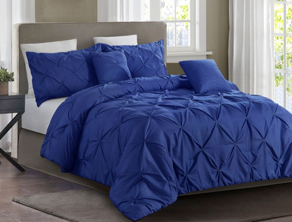 Lorient Home Oversized Pintuck 5 Piece Comforter Set Evine