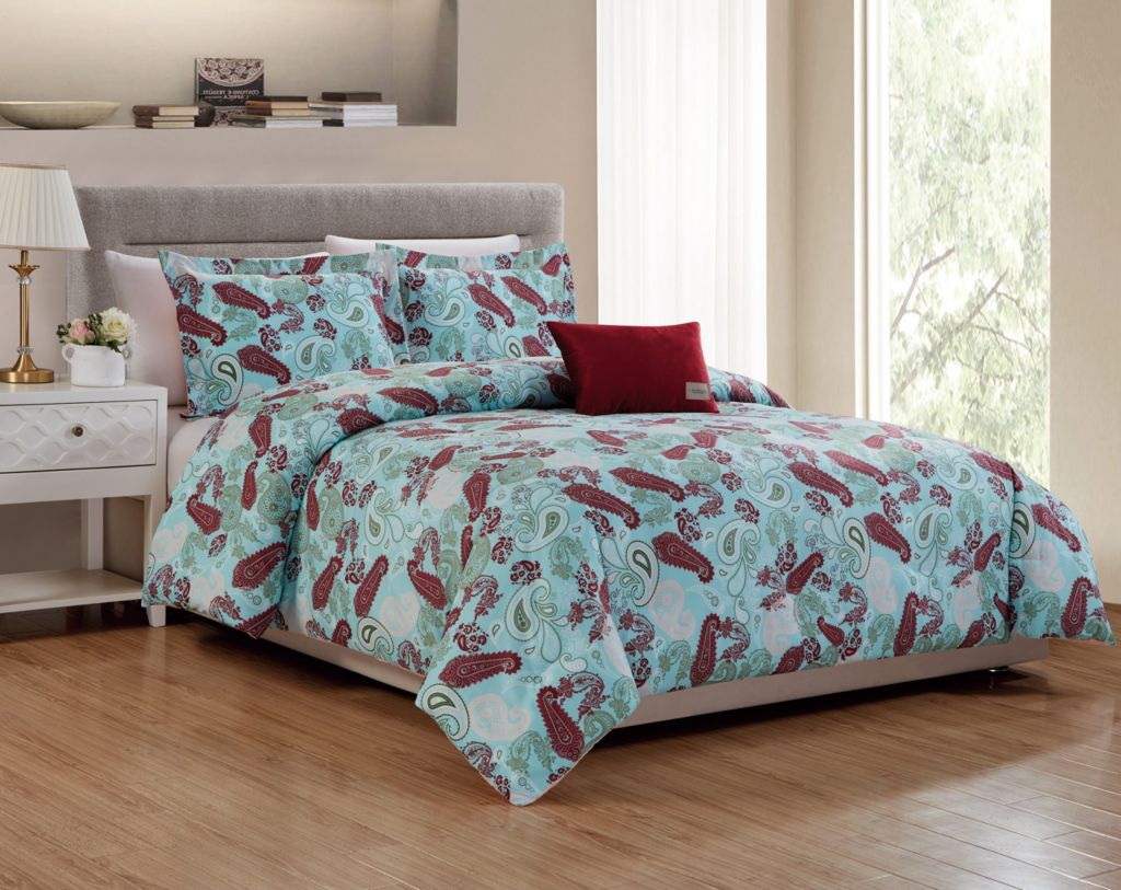 Eva Marcille Home Collection Paisley Print 4 Piece Comforter Set