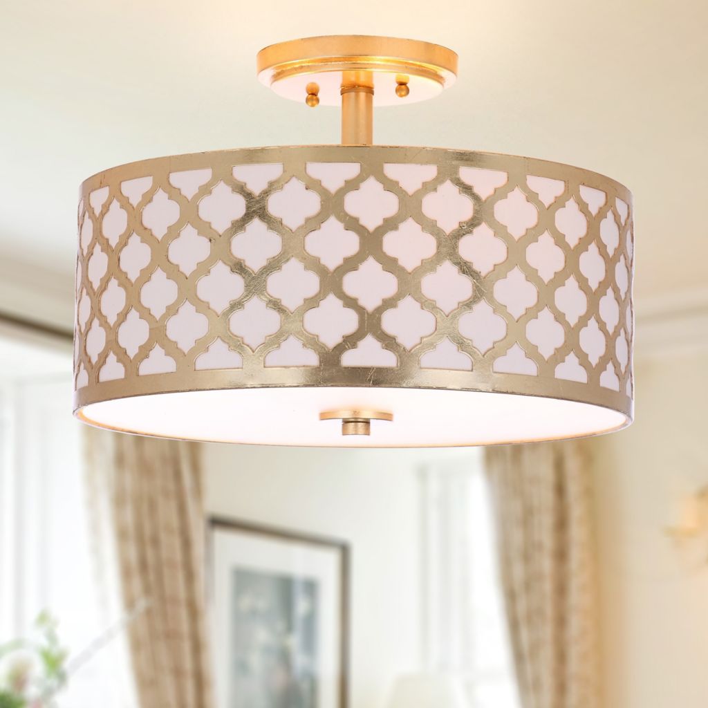 Safavieh Kora Quatrefoil 3 Light Flush Mount Ceiling Lamp On Sale At Shophq Com