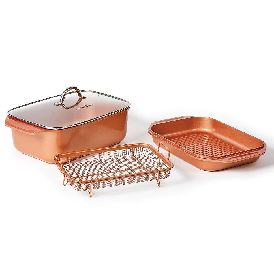 Copper Chef 12.5 qt XL Wonder Cooker w/ Roasting Pan, Crisper