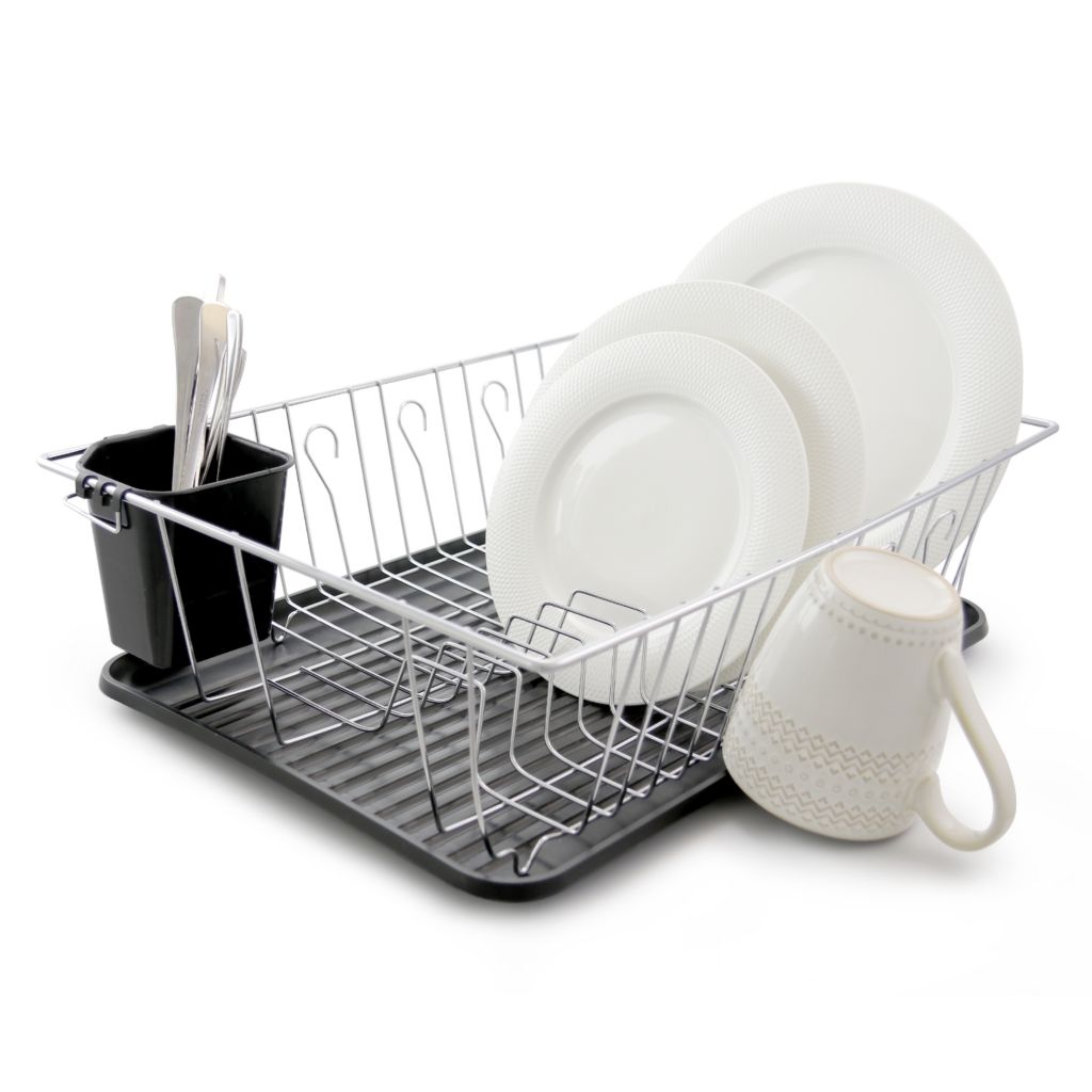 Megachef 16 Countertop Drying Dish Rack In Black Shophq