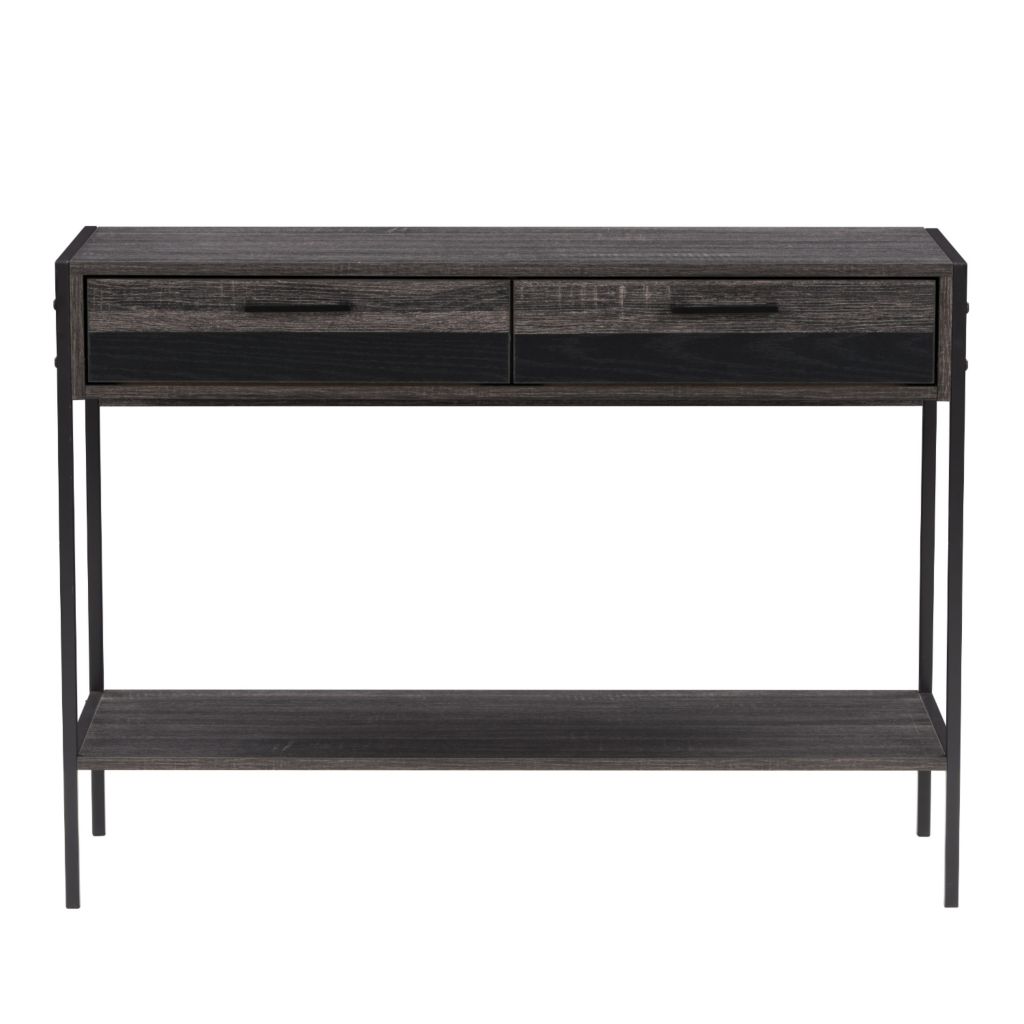 Corliving 39 Wood Metal Entryway Table W Drawers Shophq