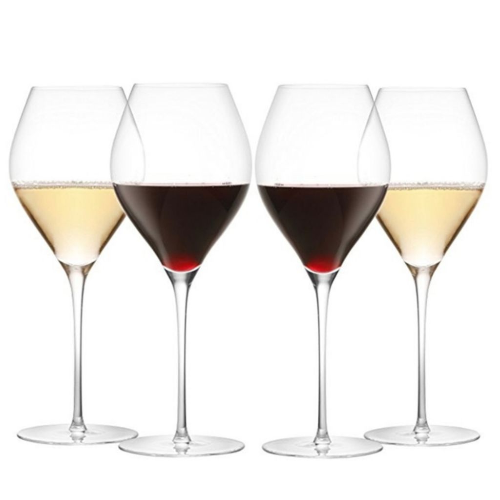 Joyjolt Layla Set Of 4 30 Oz Extra Large Crystal Wine Glasses