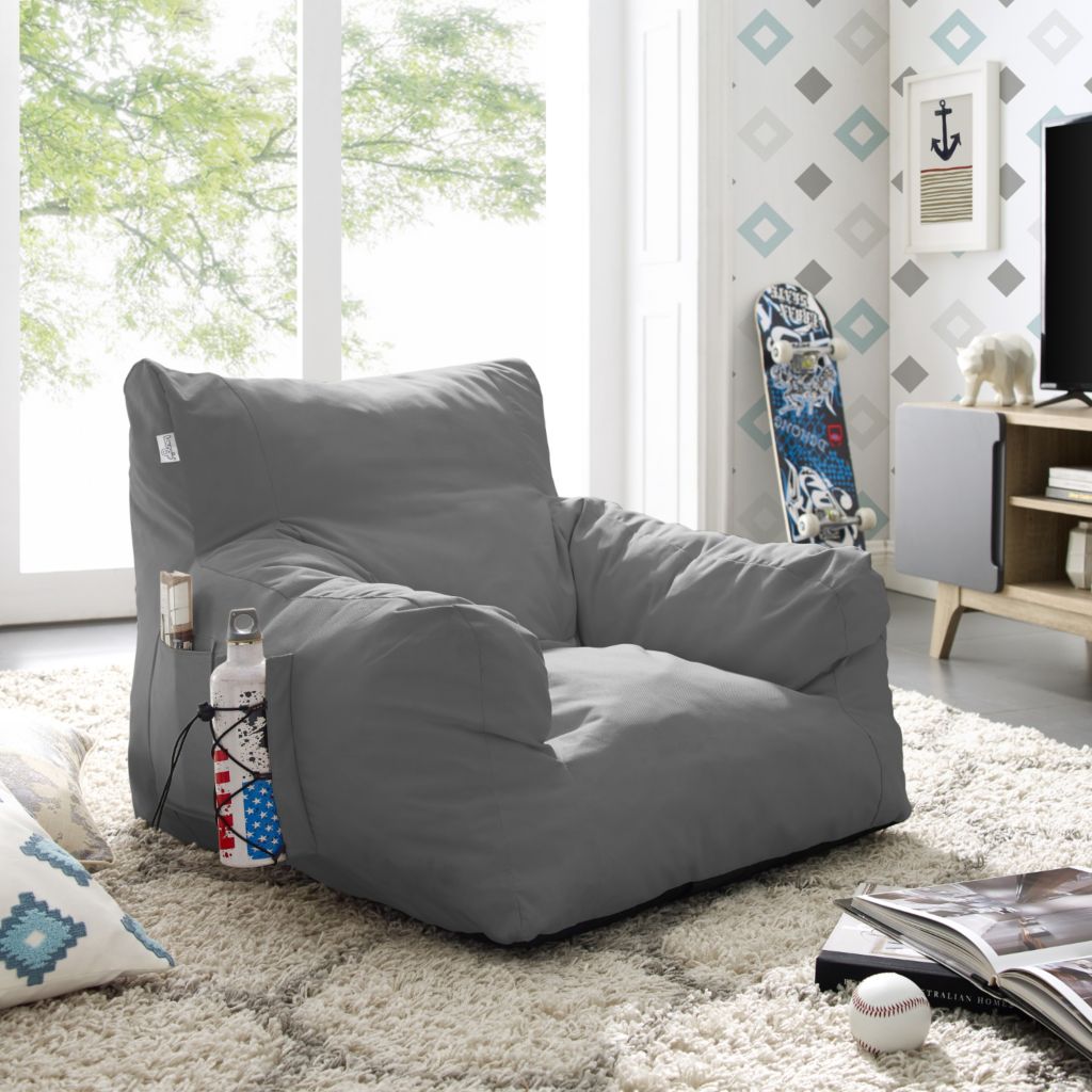 Inspire Home Comfy Nylon Memory Foam Bean Bag Lounge Chair