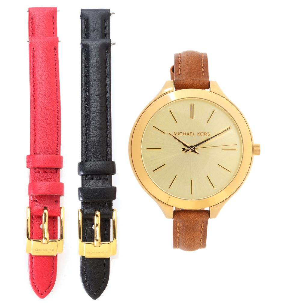 michael kors leather watch band
