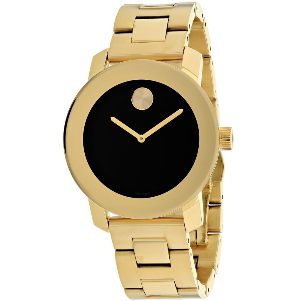 Movado Women S Bold Quartz Gold Tone Stainless Steel Bracelet