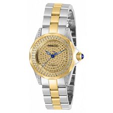 662-415 - Invicta Women's Pro Diver Mini Quartz 1.08Ctw Diamond Stainless Steel Bracelet Watch - Image of product 662-415