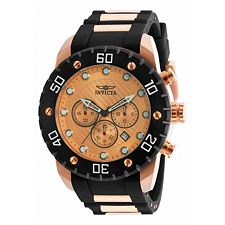 663-950 - Invicta Men's 50Mm Pro Diver Scuba Quartz Chronograph Polyurethane Strap Watch W/ 3-Slot Dive Case - Image of product 663-950