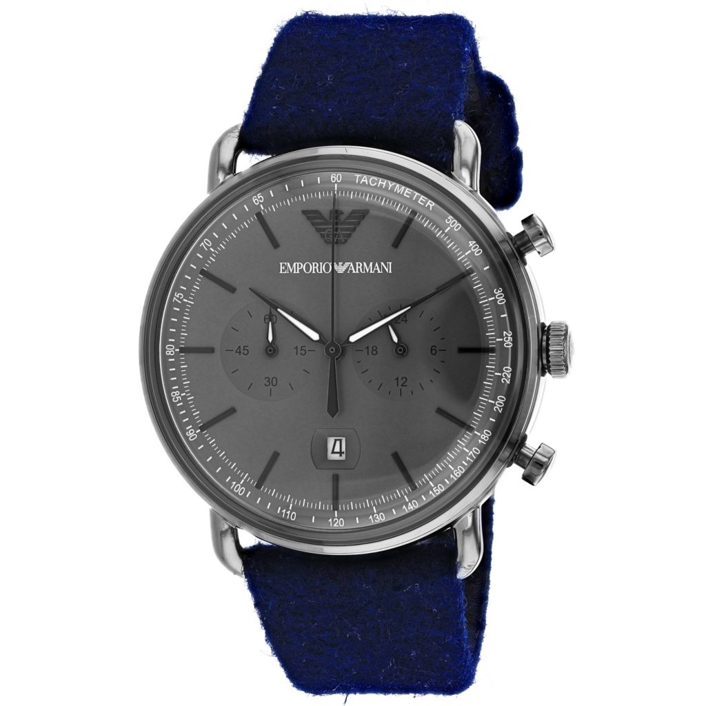emporio armani blue strap watch