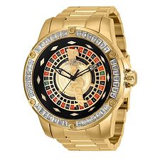 673-068 - Invicta Men's 52Mm Hard Rock Casino Automatic Crystal Accented Bracelet Watch - Image of product 673-068