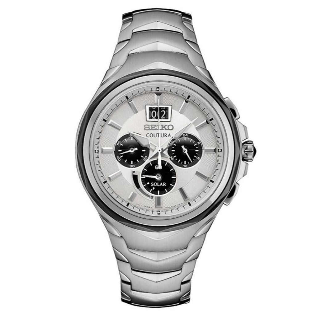seiko coutura men's steel bracelet chronograph watch