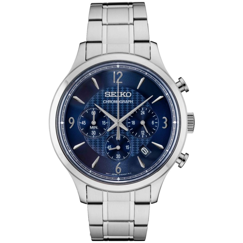 seiko 43mm men's chronograph
