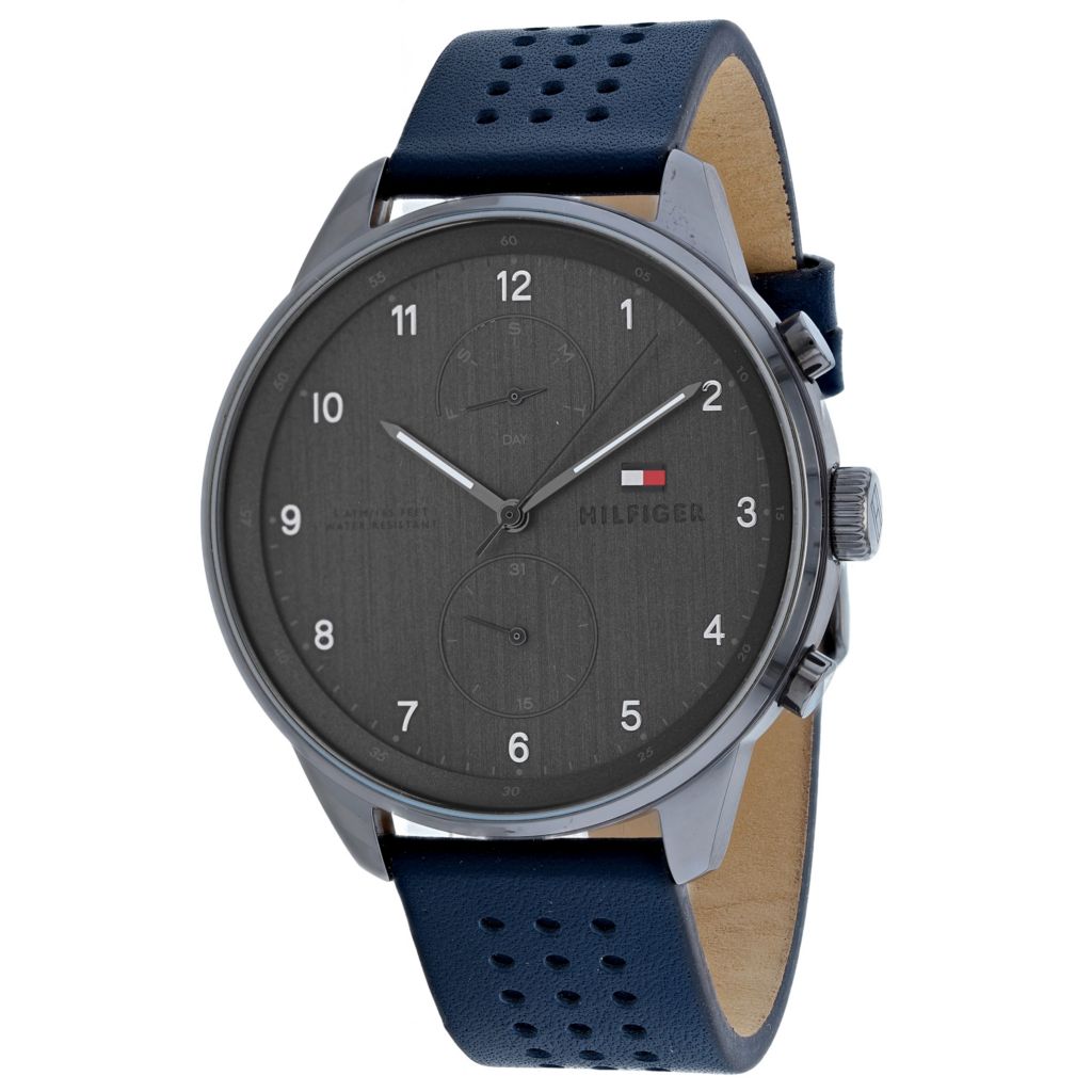 tommy hilfiger watch leather