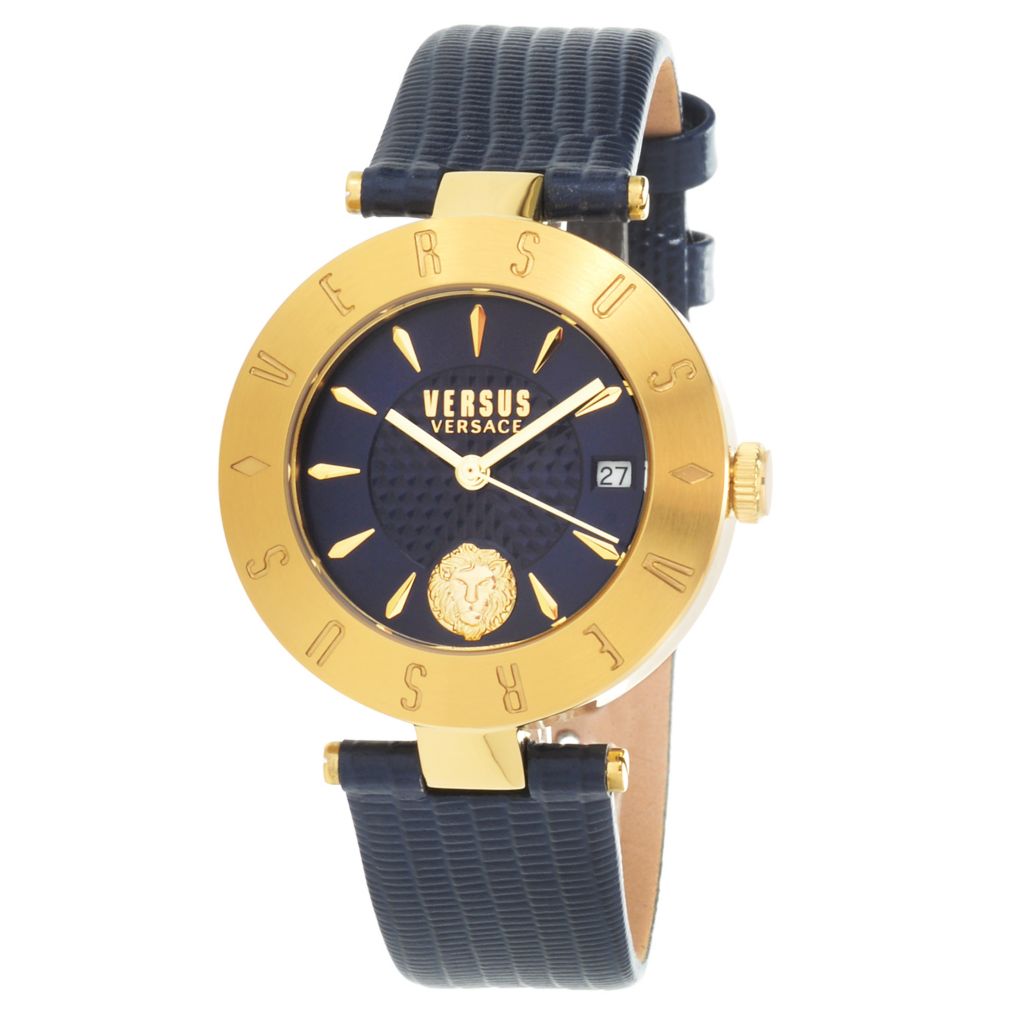 Versus Versace Women S Logo Quartz Leather Strap Watch Shophq