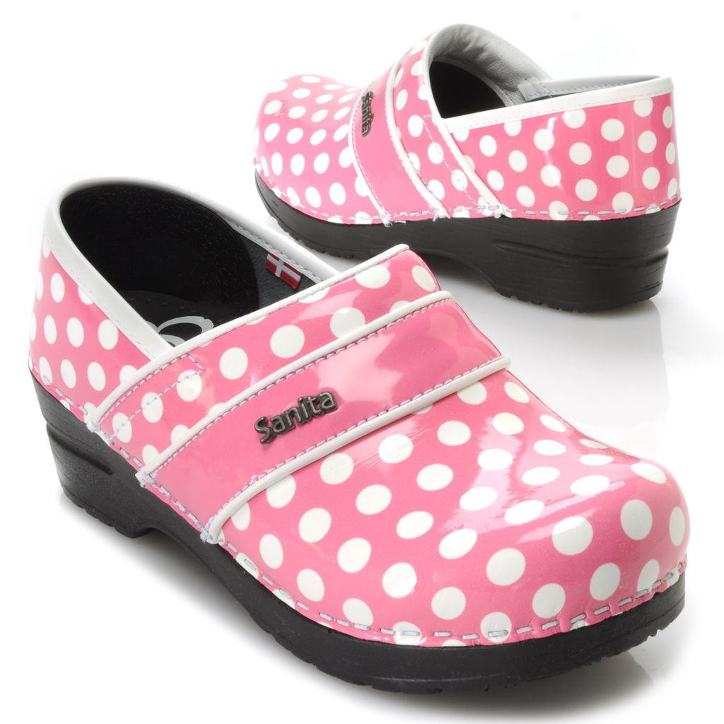 polka dot clogs