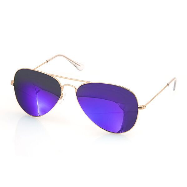 aqs mirrored unisex aviator sunglasses