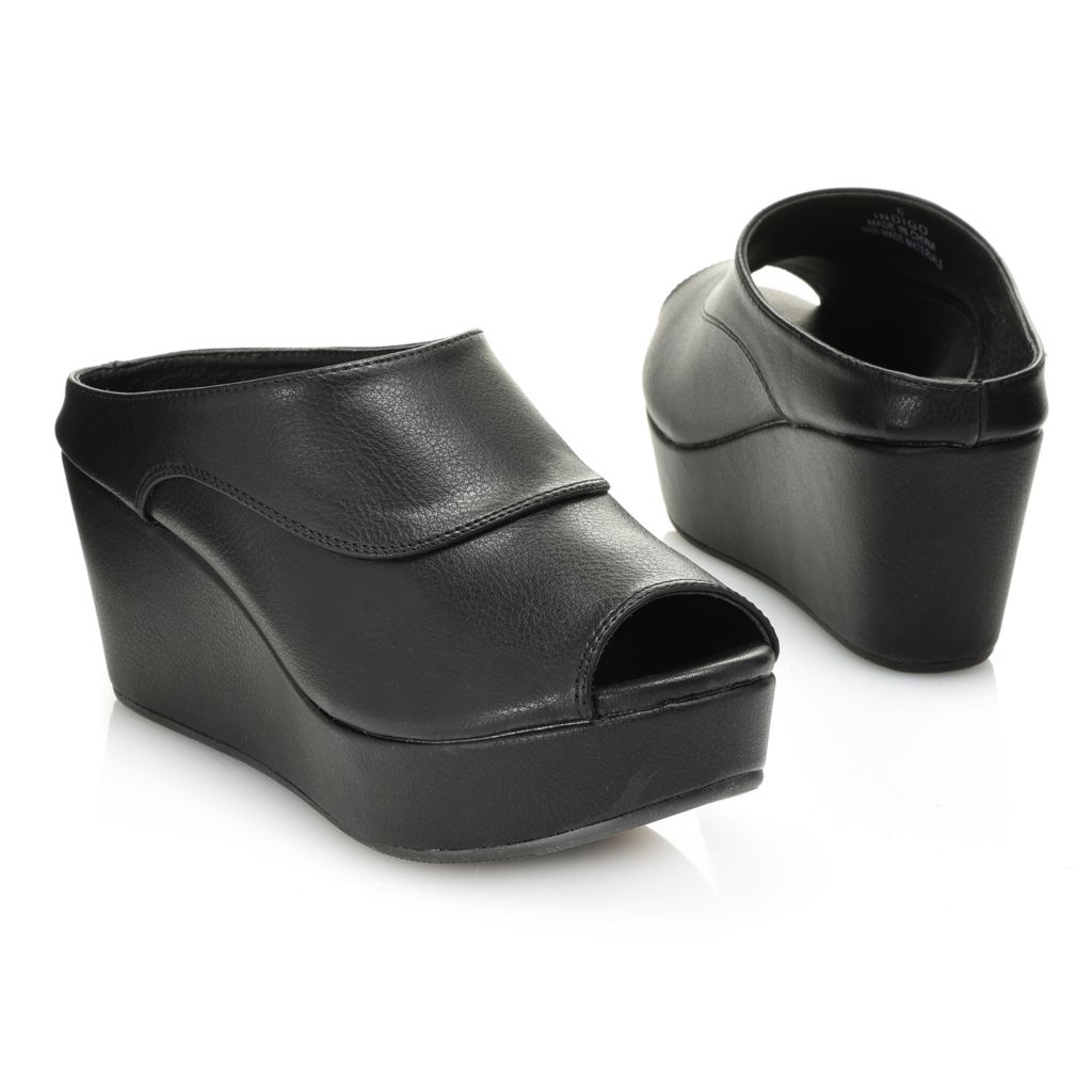 wedge clogs open toe