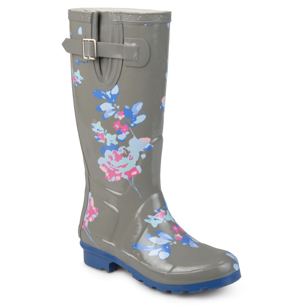 printed rain boots