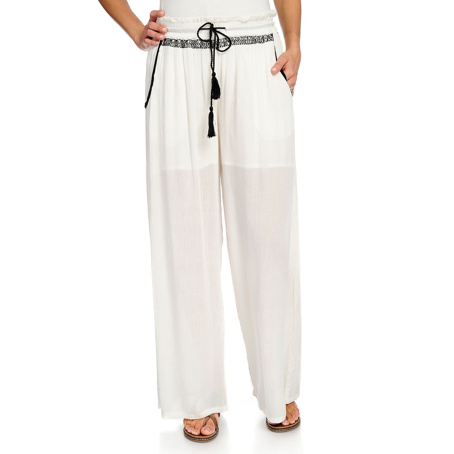 OSO Casuals® Woven Gauze Drawstring Elastic Waist 2Pocket