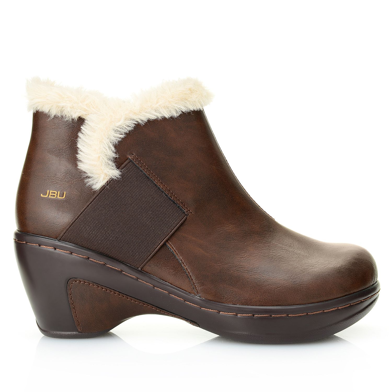 ShopHQ JBU by Jambu Mila Faux Fur Lined Memory Foam Ankle Boots TVShoppingQueens
