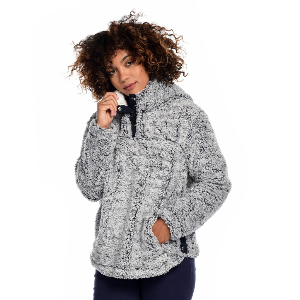 faux sherpa pullover