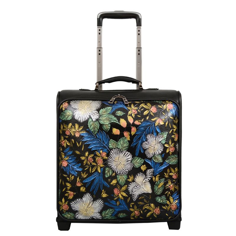 floral carry on