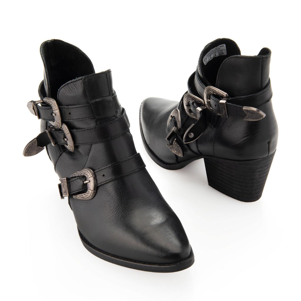 black buckle boots