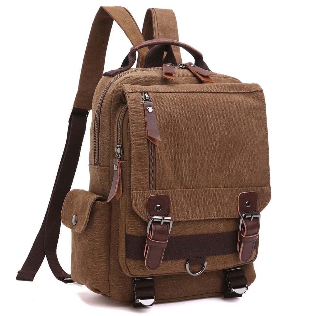 vintage style canvas backpack