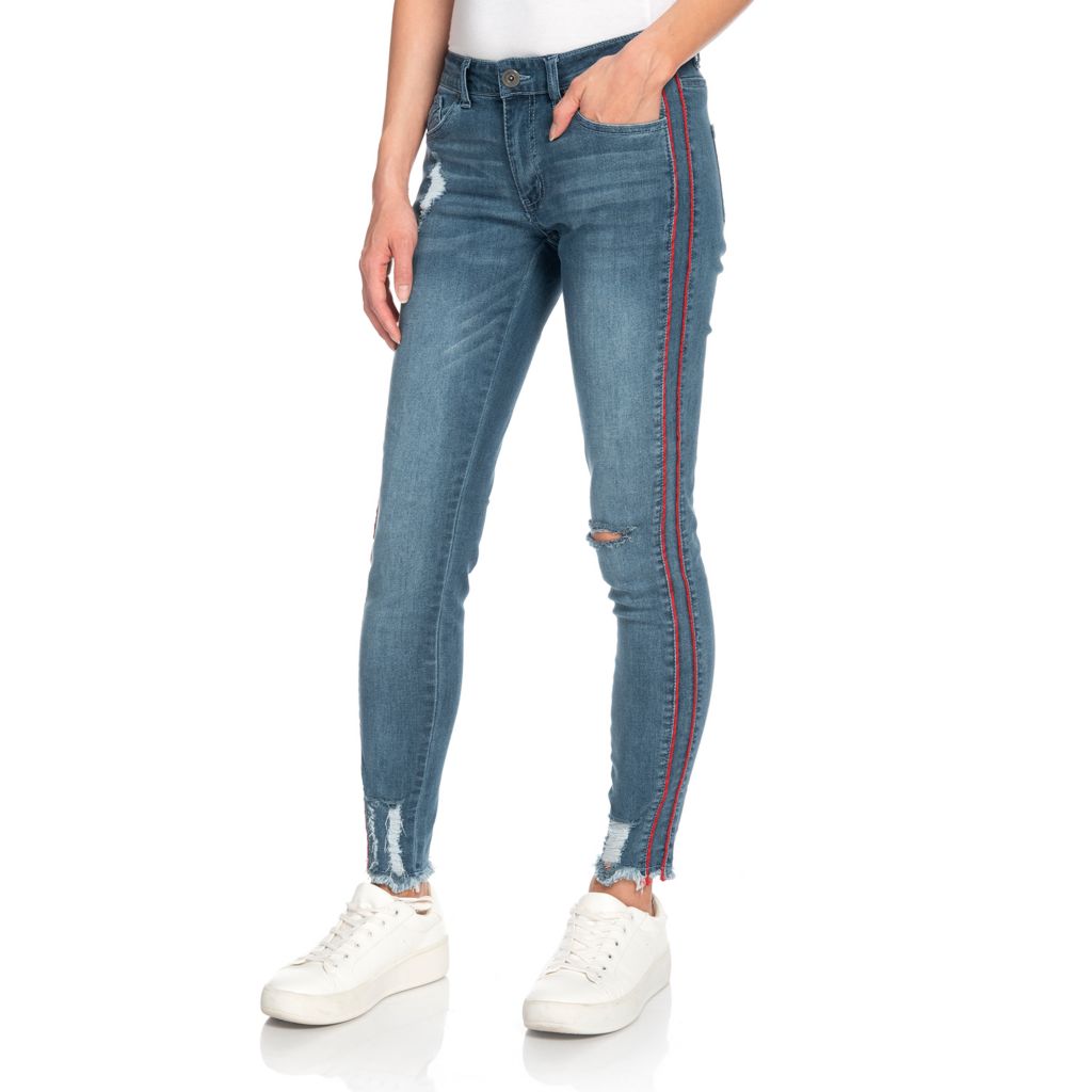 jeans with stripe down the side