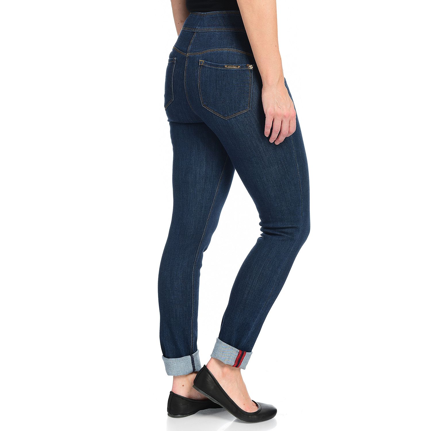 (ShopHQ) Nygård Slims Stretch Denim 2-Pocket Elastic Waist Jeans or ...