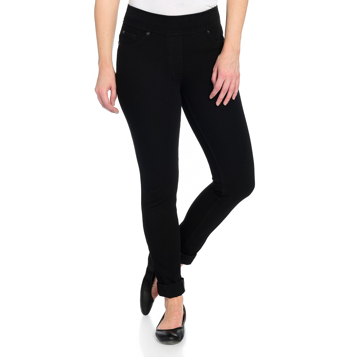 (ShopHQ) Nygård Slims Stretch Denim 2-Pocket Elastic Waist Jeans or ...