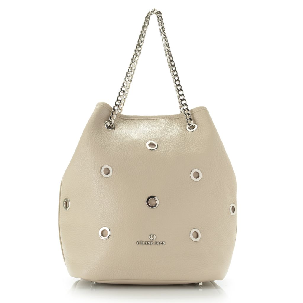 grommet detail strap bag