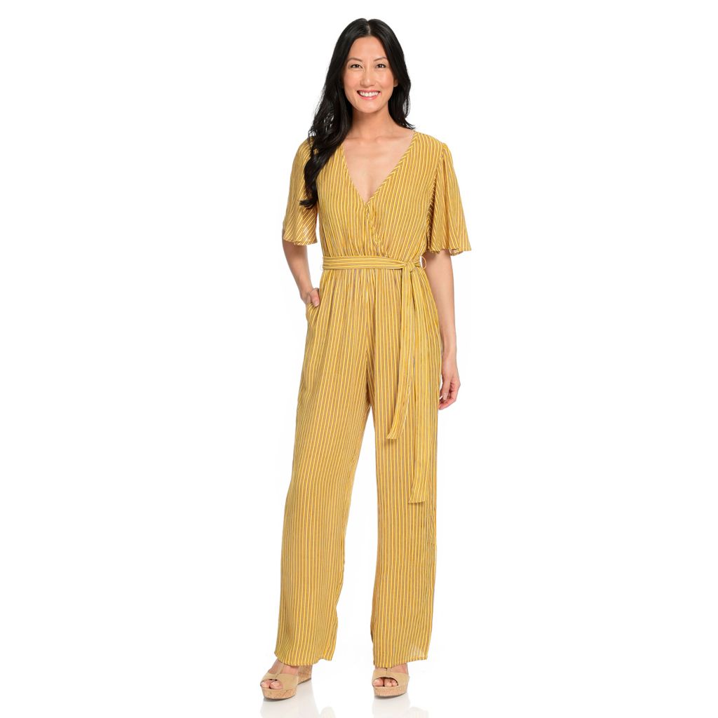 elbow sleeve jumpsuit